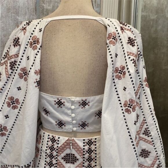 ASOS 100% cotton Two-Piece embroidered skirt Set, US4 - Picture 12 of 16